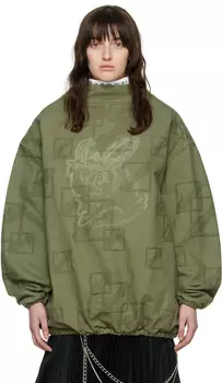 Джинсовая блузка цвета хаки We11done