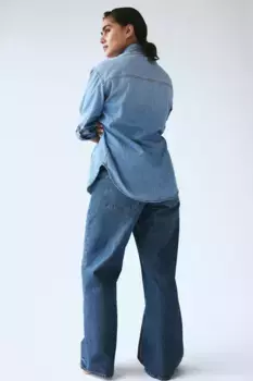 Джинсовая блузка H&M, синий