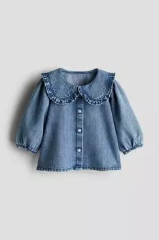 Джинсовая блузка H&M, синий