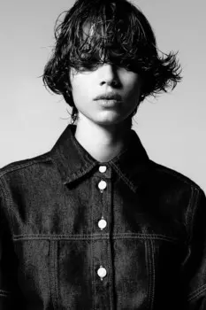 Джинсовая блузка H&M, синий