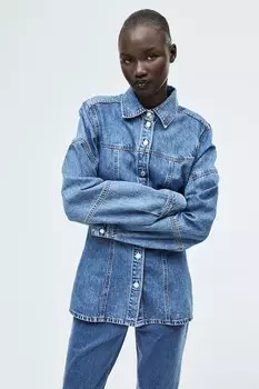 Джинсовая блузка H&M, синий