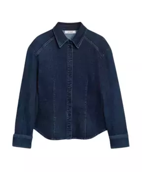 Джинсовая блузка изогнутого силуэта с потертым эффектом Ivy Oak, синий