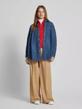 Джинсовая блузка классического кроя с нагрудным карманом Polo Ralph Lauren