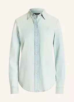 Джинсовая блузка Lauren Ralph Lauren, голубой