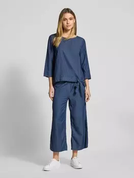 Джинсовая блузка прямого кроя с круглым вырезом Christian Berg Woman