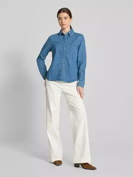 Джинсовая блузка прямого кроя с нагрудным карманом, модель «AURELAA» Armedangels