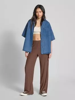 Джинсовая блузка с накладным нагрудным карманом модель «Pheline» EDITED