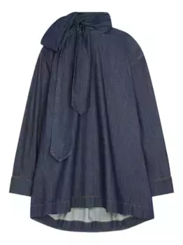 Джинсовая блузка с завязками DRIES VAN NOTEN, синий