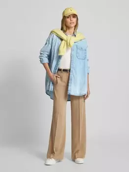 Джинсовая блузка свободного кроя с нагрудным карманом Polo Ralph Lauren