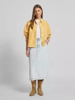 Джинсовая блузка свободного кроя с нагрудным карманом, модель «Style Salinas» Mustang, бежевый