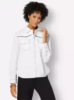 Джинсовая блузка в стиле casual Casual Looks, белый