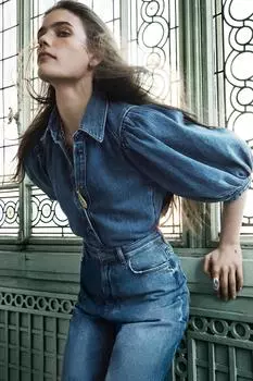 Джинсовая блузка ZARA, синий