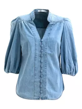 Джинсовая блузка ZIMMERMANN, синий