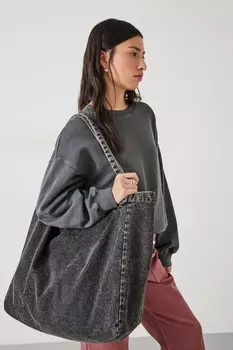 Джинсовая большая сумка Britney Hush, черный