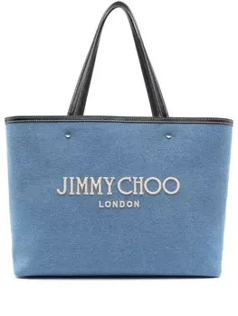 Джинсовая большая сумка Marlis Jimmy Choo, синяя