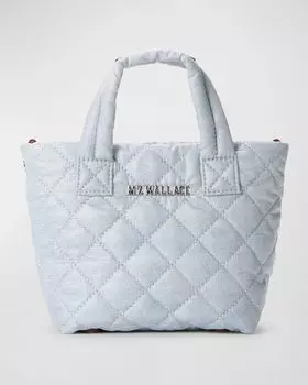Джинсовая большая сумка Metro Deluxe Petite MZ WALLACE, цвет Medium Blue