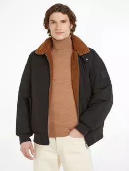 Джинсовая двусторонняя куртка из шерпы Calvin Klein, черный