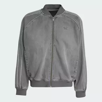 Джинсовая джинсовая куртка Adidas Originals SST Adiecolor Low, светло-серый