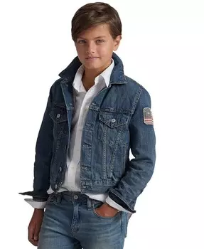 Джинсовая хлопковая куртка для мальчиков Big Boys Polo Ralph Lauren, синий