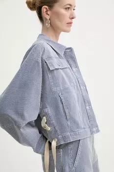 Джинсовая хлопковая куртка FAMKE Munthe, синий