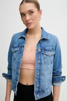 Джинсовая хлопковая куртка SLIM JACKET Pepe Jeans, синий
