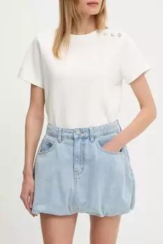 Джинсовая хлопковая юбка Answear.Lab, синий