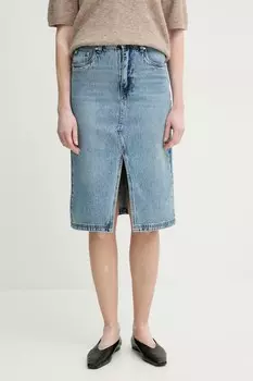 Джинсовая хлопковая юбка Gestuz, синий