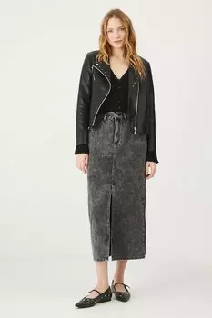 Джинсовая хлопковая юбка Medicine, серый