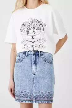 Джинсовая хлопковая юбка Medicine, синий