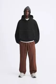 Джинсовая худи ZARA, черный