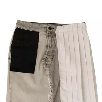 Джинсовая Юбка Unravel Project Джинсовая/Асимметричная Вставка - Белый, белый