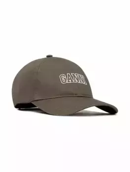 Джинсовая кепка с логотипом Ganni, зелёный