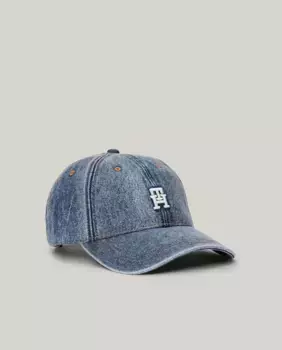 Джинсовая кепка с логотипом TH Tommy Hilfiger, темно-синий