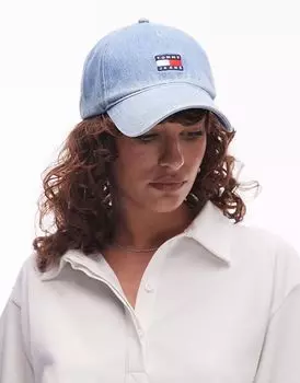 Джинсовая кепка с логотипом Tommy Jeans синего цвета