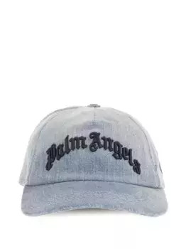 Джинсовая кепка с вышитым логотипом PALM ANGELS, синий