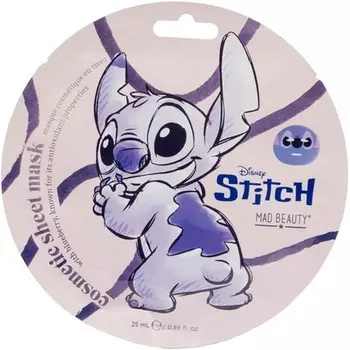 Джинсовая косметическая тканевая маска Disney Stitch Mad Beauty