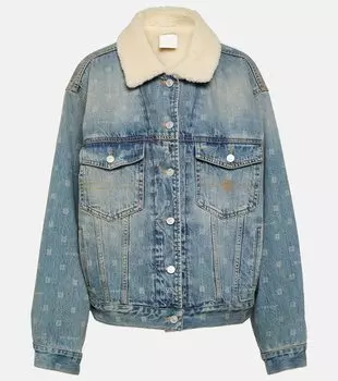 Джинсовая куртка 4g с флисовой отделкой Givenchy, синий