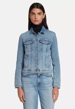 Джинсовая куртка 7 for all mankind, светло-синий