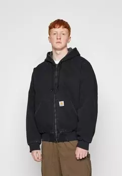 Джинсовая куртка Active Jacket Carhartt WIP, черная, стираная под камень