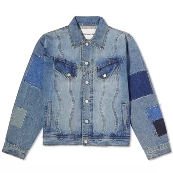 Джинсовая куртка Andersson Bell в стиле пэчворк, синий