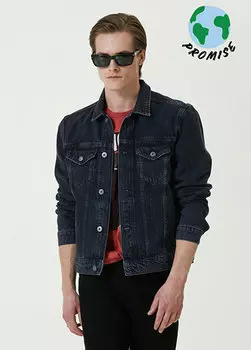 Джинсовая куртка антрацитового цвета AllSaints