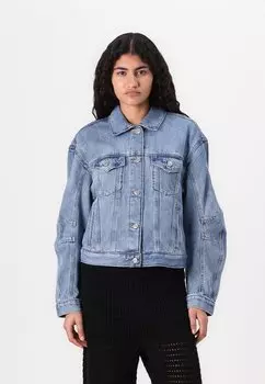 Джинсовая куртка BARREL ICON GAP, цвет Light Wash