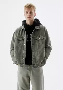 Джинсовая куртка Basic PULL&BEAR, хаки