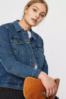 Джинсовая куртка больших размеров Vero Moda Curve, синий