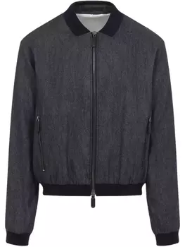 Джинсовая куртка-бомбер Giorgio Armani, синий