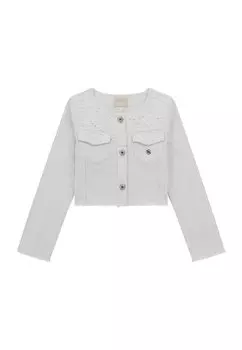 Джинсовая куртка BRODERIE ANGLAISE Guess, белый