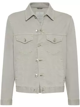 Джинсовая куртка Brunello Cucinelli, нейтральный цвет
