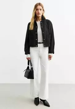 Джинсовая куртка BUTTON UP New Look, черный