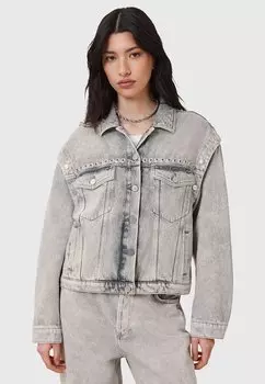 Джинсовая куртка CHLO STUD JACKET AllSaints, серый