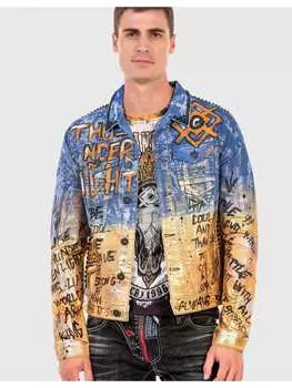 Джинсовая куртка Cipo & Baxx, цвет bluegold